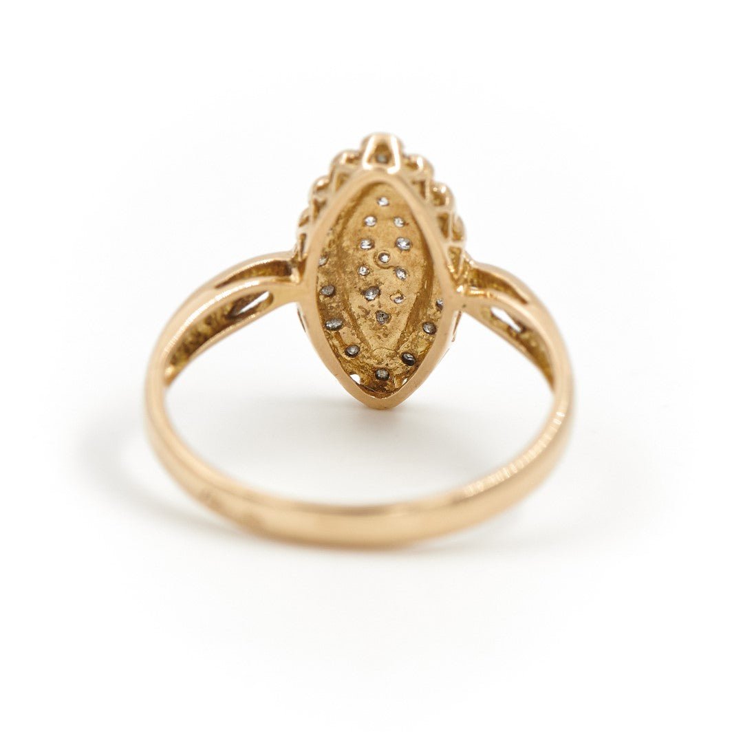 Bague Marquise Or jaune Diamant - Castafiore