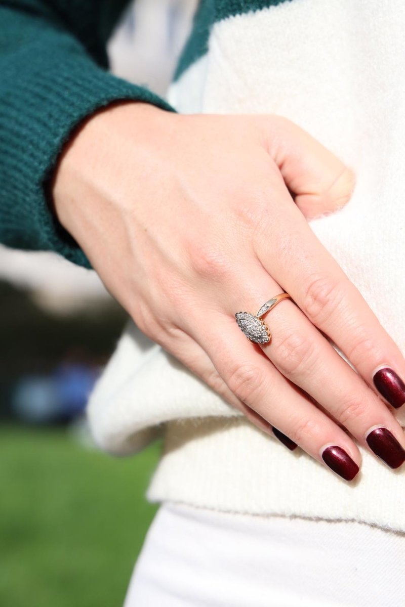 Bague Marquise Or jaune Diamant - Castafiore