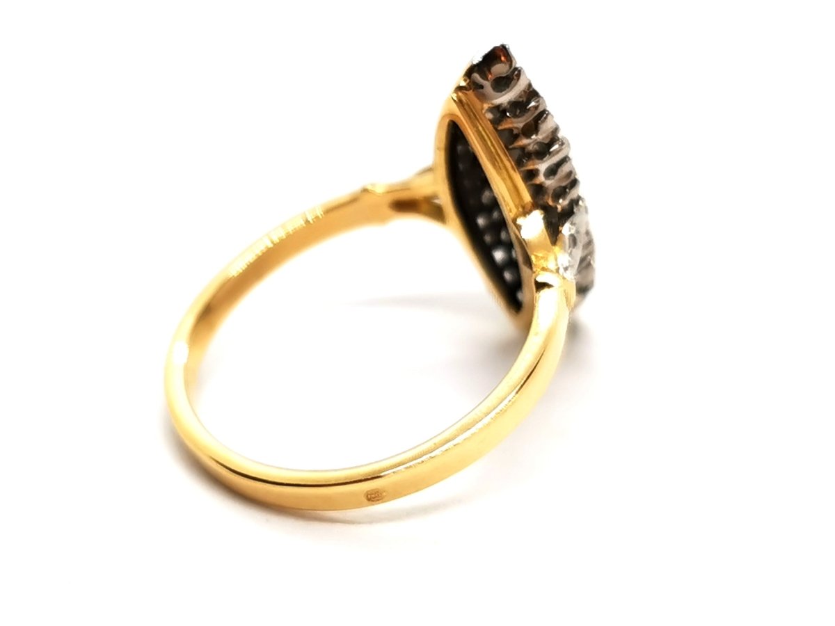 Bague Marquise Or jaune Diamant - Castafiore