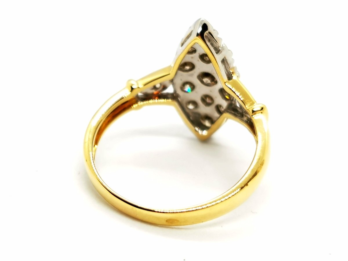 Bague Marquise Or jaune Diamant - Castafiore