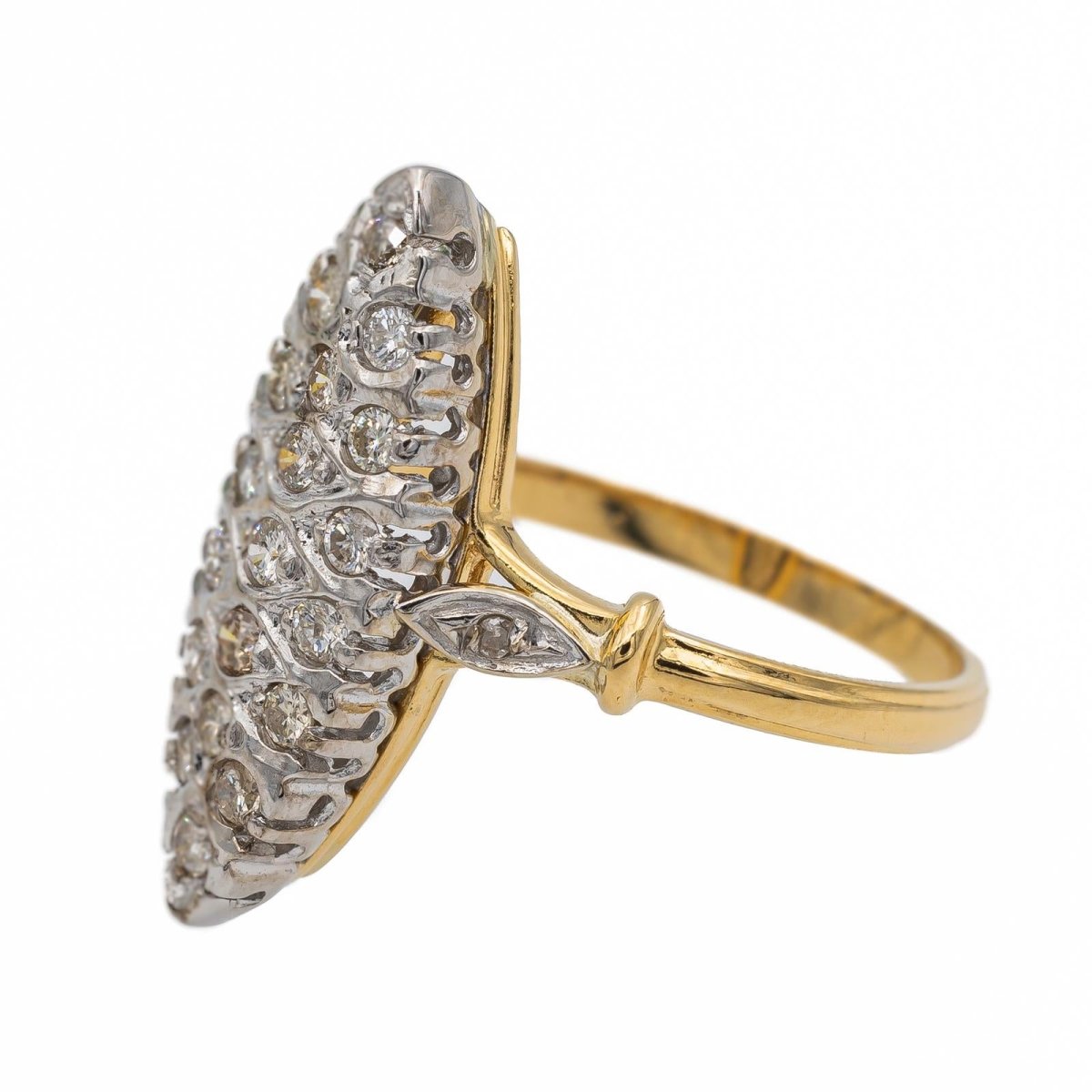 Bague Marquise Or jaune Diamant - Castafiore