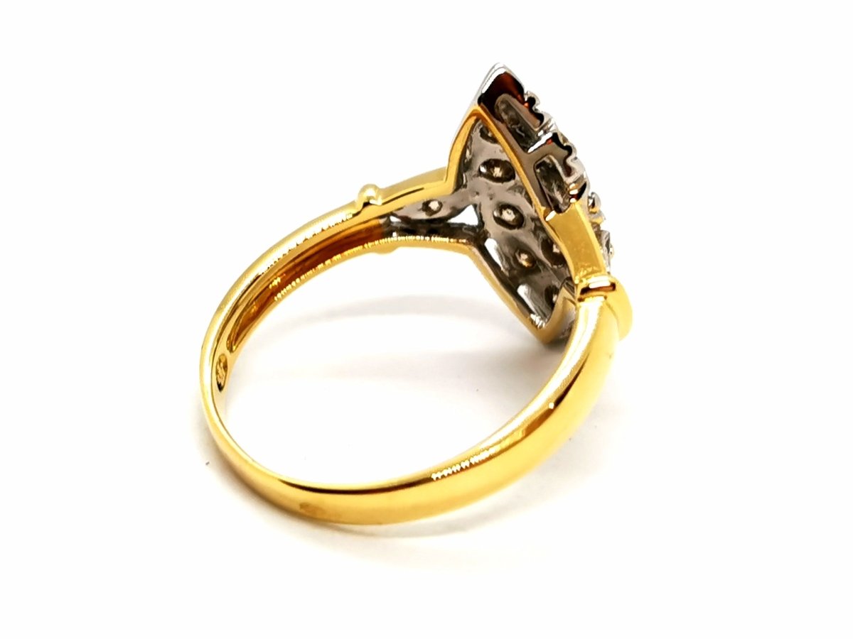 Bague Marquise Or jaune Diamant - Castafiore