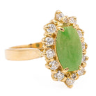 Bague Marquise Or jaune Jade Jadéite - Castafiore