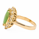 Bague Marquise Or jaune Jade Jadéite - Castafiore