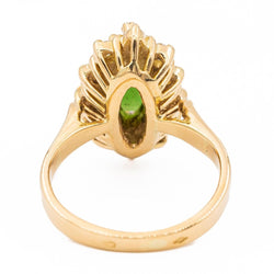 Bague Marquise Or jaune Jade Jadéite - Castafiore