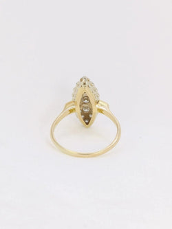 Bague marquise vintage en or et diamants - Castafiore
