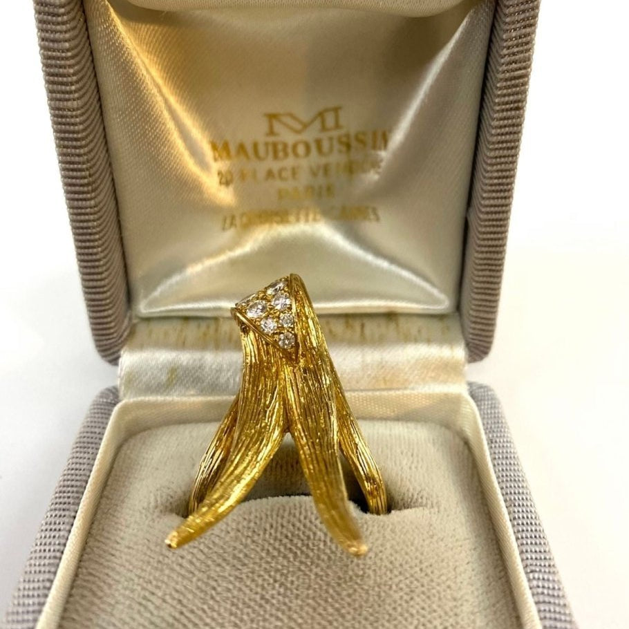 Bague MAUBOUSSIN "1967 S" en or jaune et diamants - Castafiore
