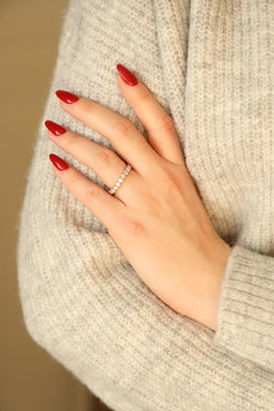 Bague MAUBOUSSIN Alliance américaine en or blanc et diamant - Castafiore