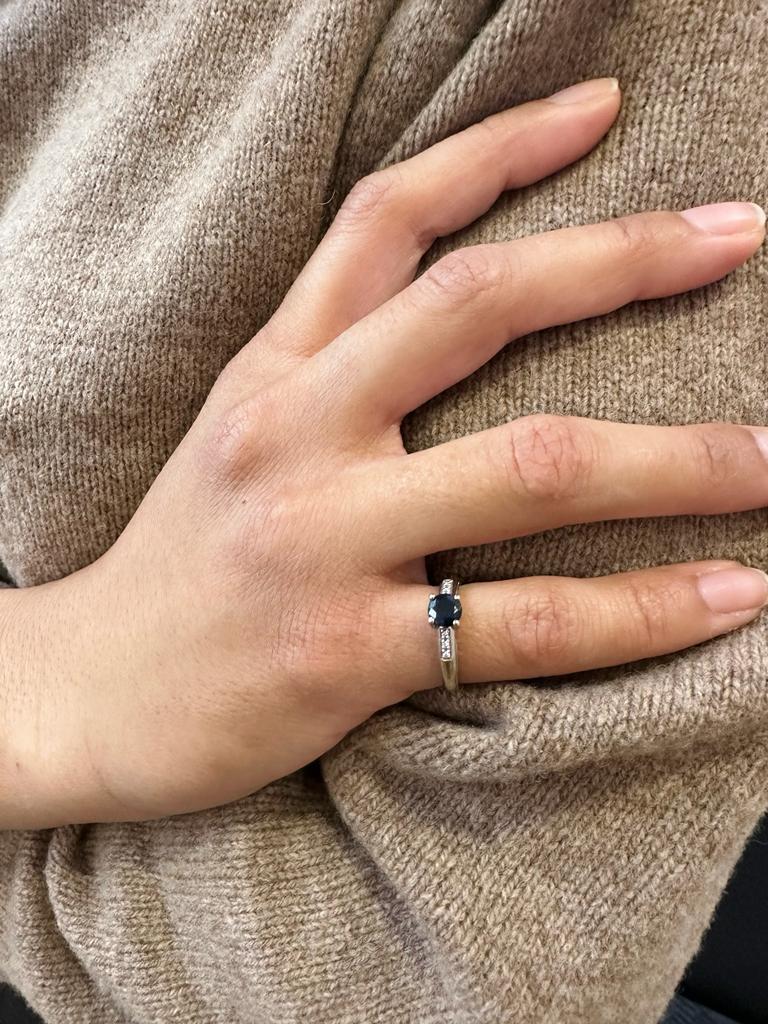 Bague MAUBOUSSIN en or blanc en saphir et diamants - Castafiore