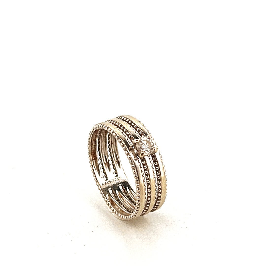 Bague MAUBOUSSIN en or blanc et diamant - Castafiore