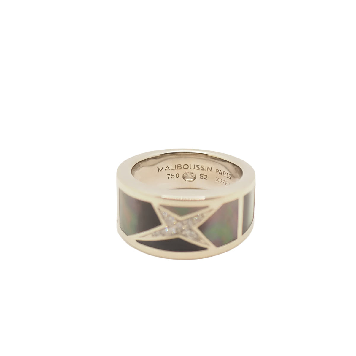 Bague Mauboussin Etoile beauté en or blanc, nacres et diamants - Castafiore