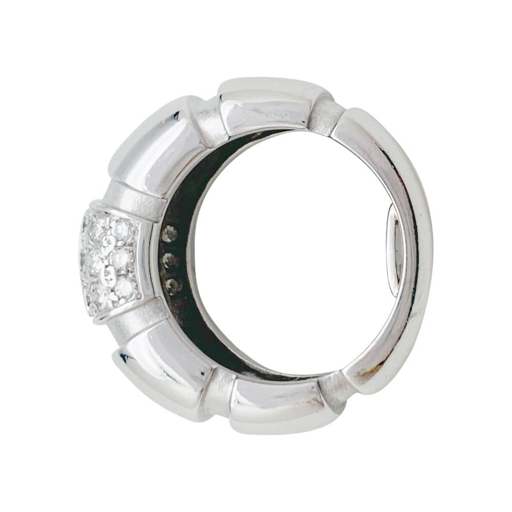 Bague MAUBOUSSIN, "Nadja", or blanc, diamants - Castafiore