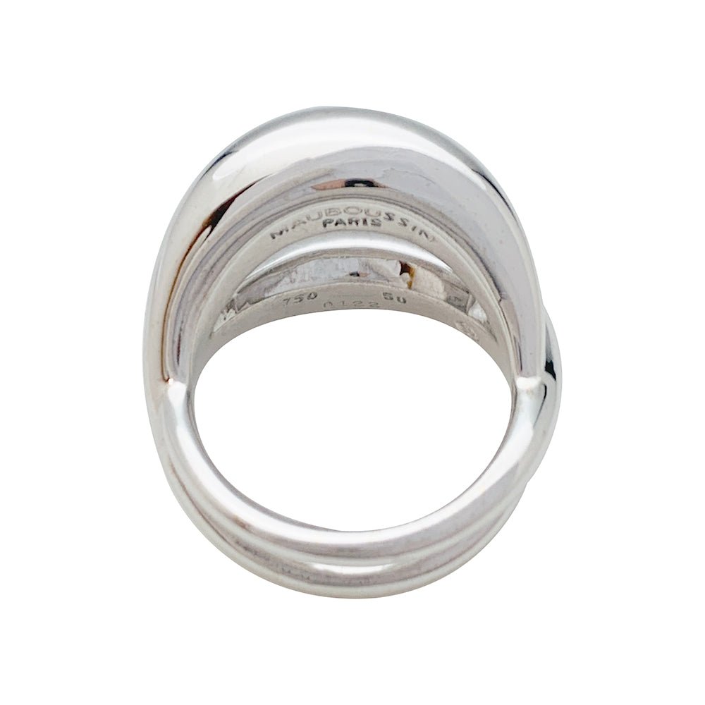 Bague MAUBOUSSIN, "Twins", or blanc - Castafiore