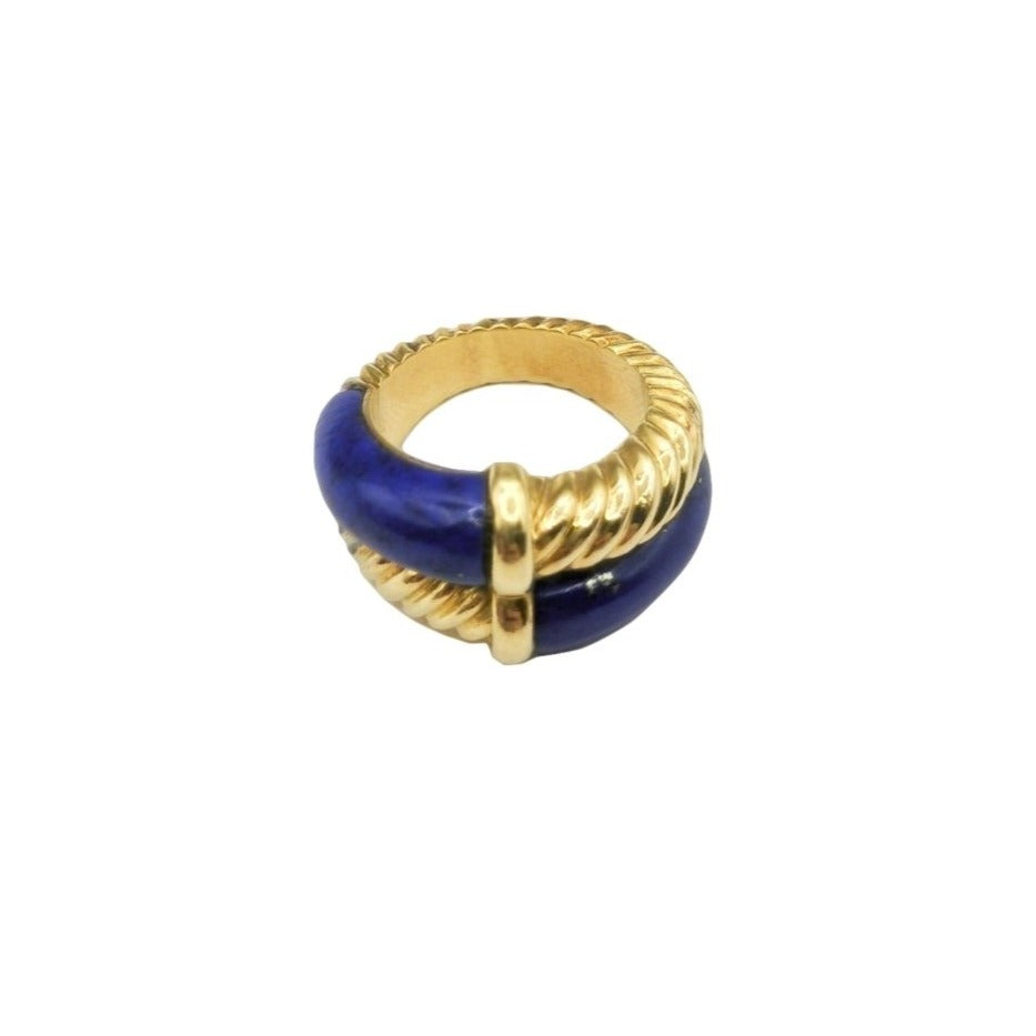 Bague MELLERIO en or jaune et lapis lazuli - Castafiore