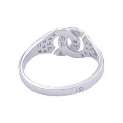 Bague "Menottes R8" DIHN VAN en or blanc et diamants. - Castafiore
