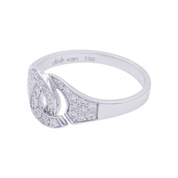Bague "Menottes R8" DIHN VAN en or blanc et diamants. - Castafiore