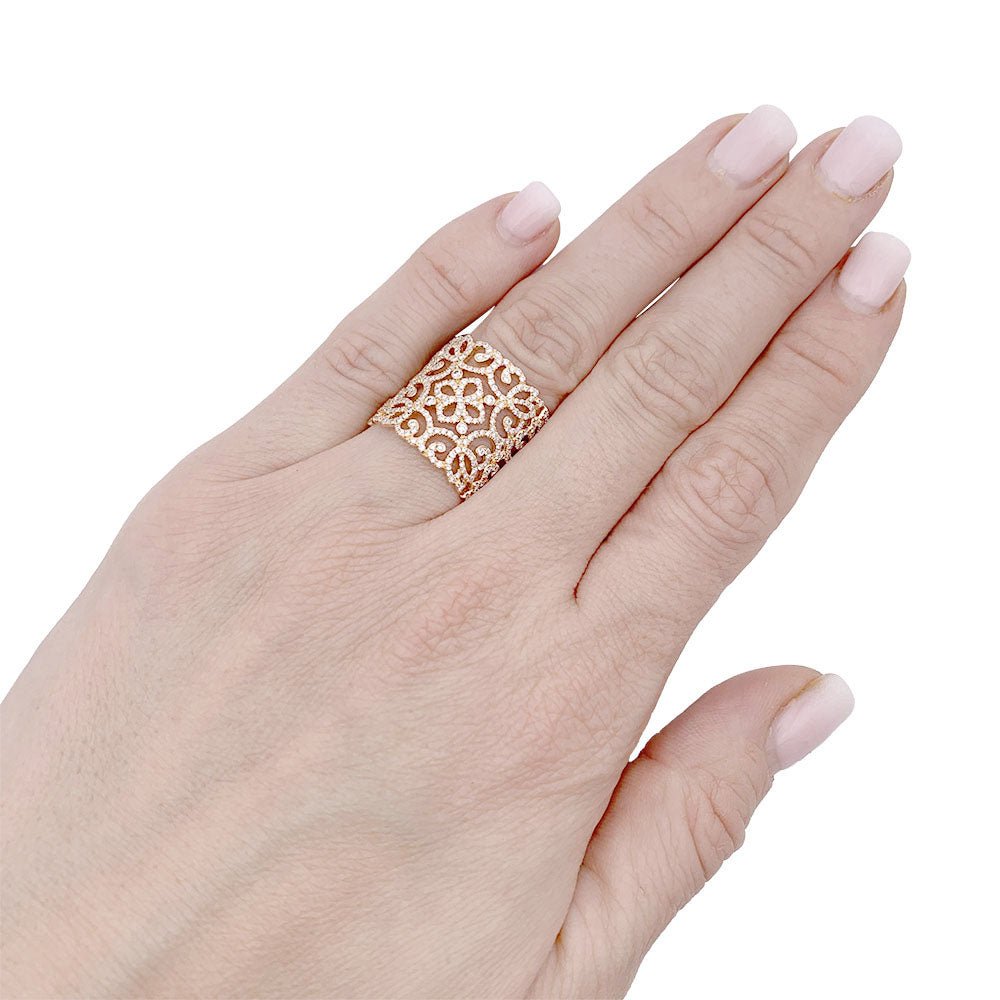 Bague MESSIKA "Eden", en or rose et diamants - Castafiore