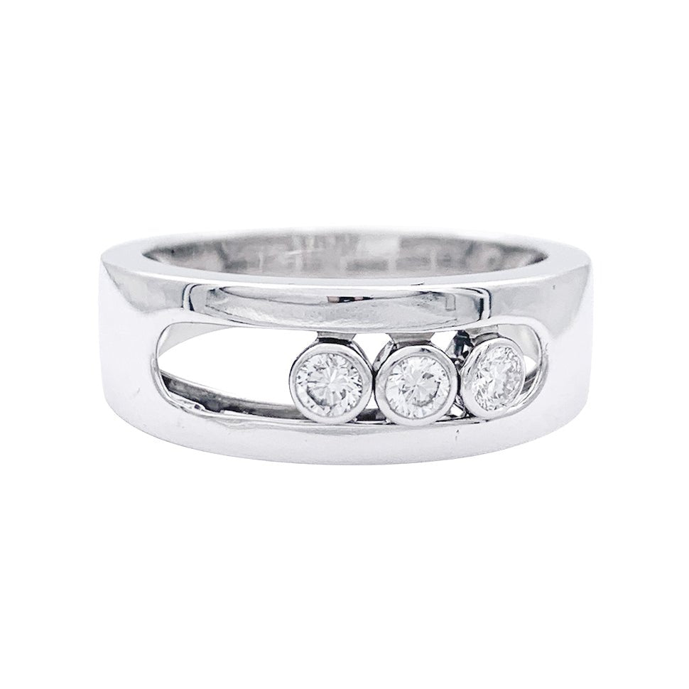 Bague MESSIKA "Move Joaillerie PM" en or blanc et diamants. - Castafiore