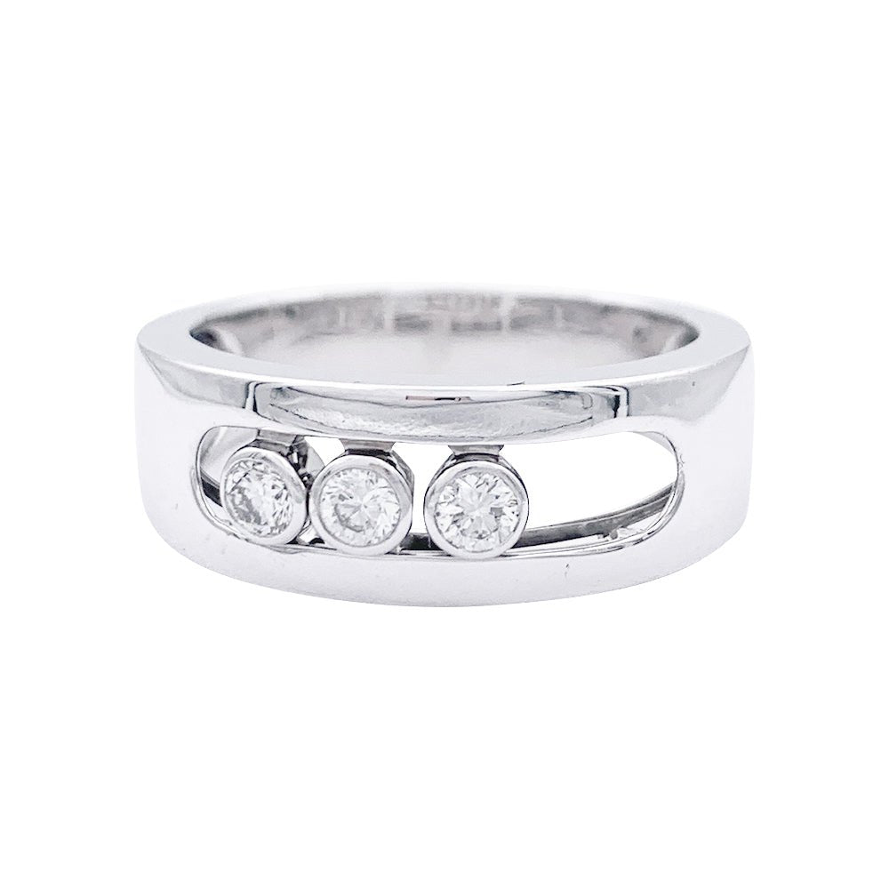 Bague MESSIKA "Move Joaillerie PM" en or blanc et diamants. - Castafiore