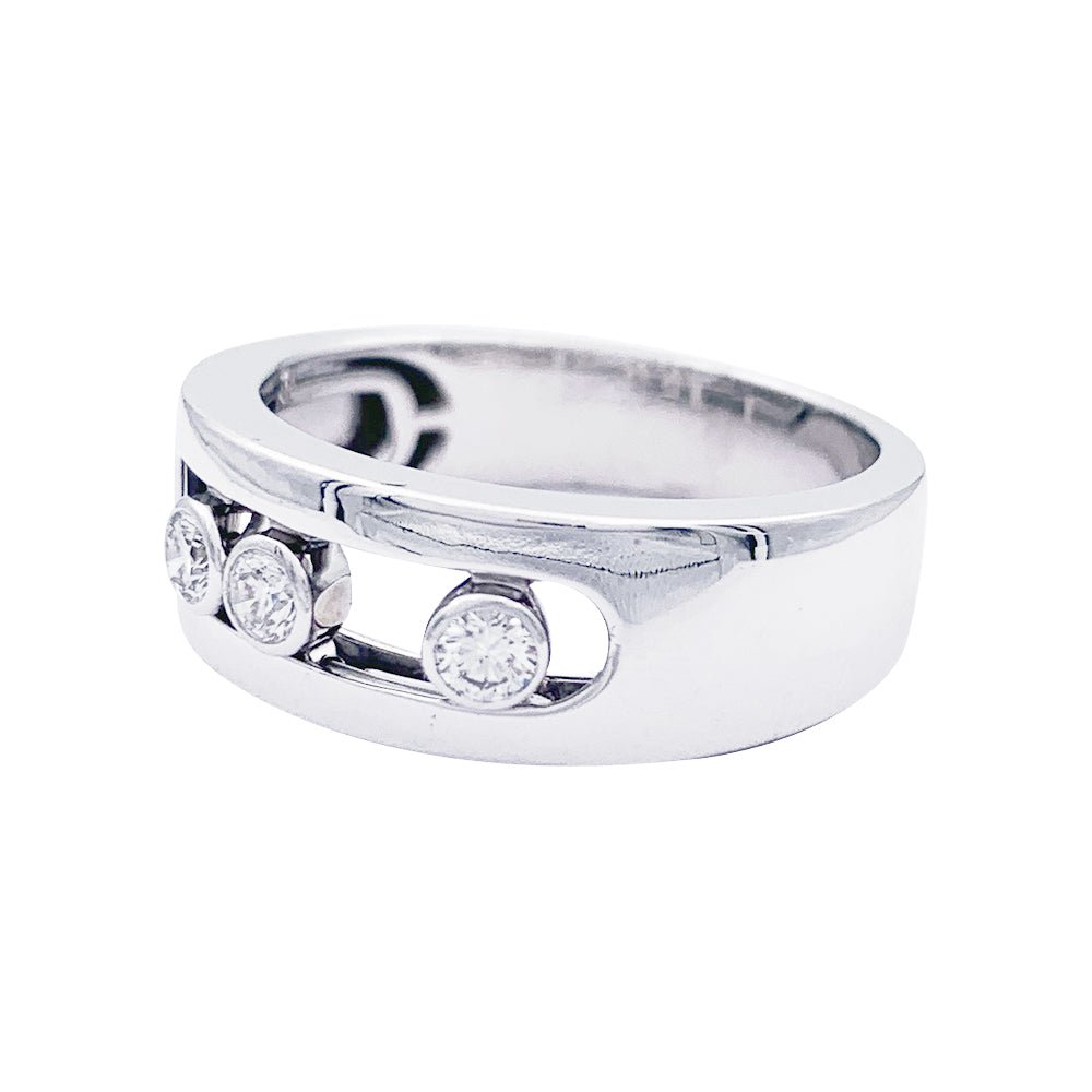 Bague Messika, "Move Joaillerie PM", or blanc, diamants. - Castafiore