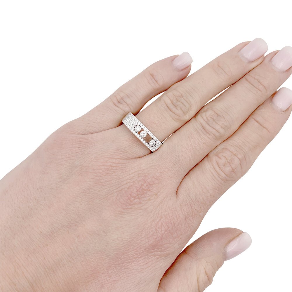 Bague MESSIKA "Move", or blanc et diamants - Castafiore
