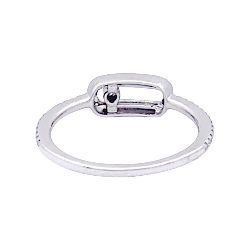 Bague MESSIKA, "Move Uno Pavé", or blanc et diamants - Castafiore