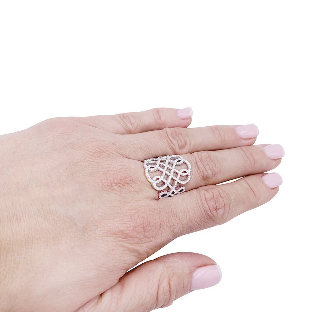 Bague Messika, "Promess", or blanc, diamants - Castafiore