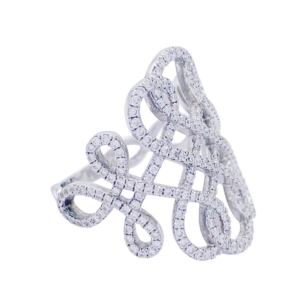 Bague Messika, "Promess", or blanc, diamants - Castafiore