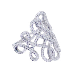 Bague Messika, "Promess", or blanc, diamants - Castafiore