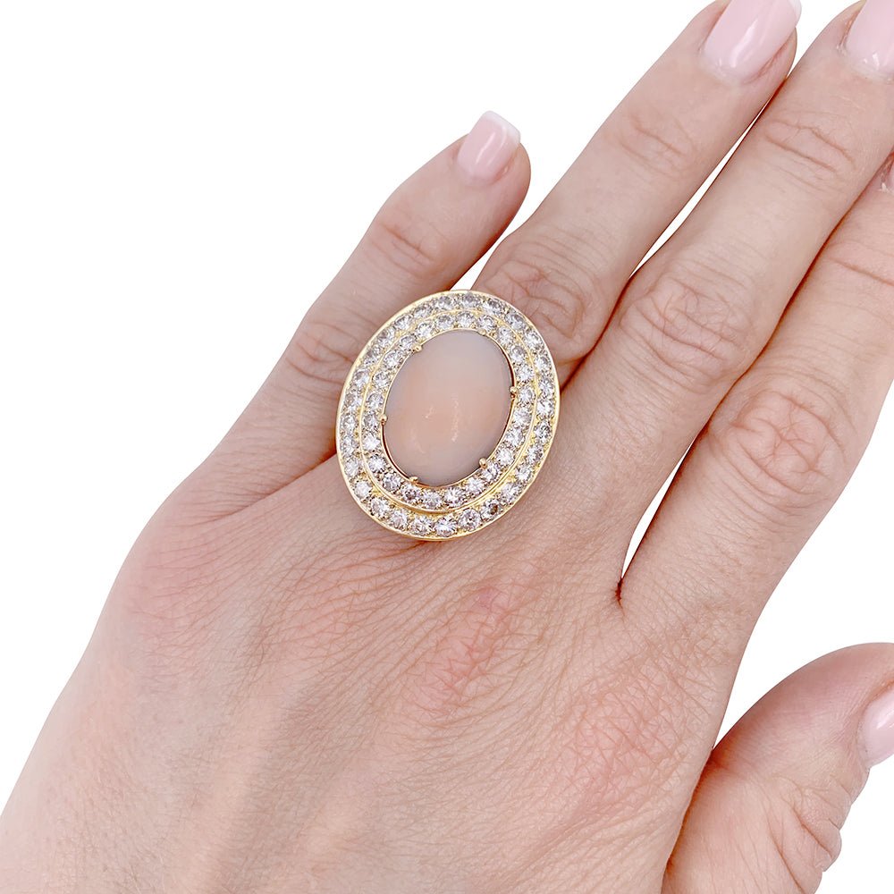 Bague M.Gérard corail, diamants - Castafiore