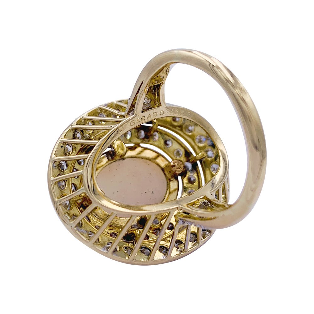 Bague M.Gérard corail, diamants - Castafiore