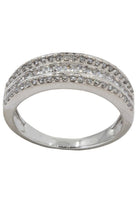 BAGUE MODERNE PAVAGE DIAMANTS - Castafiore