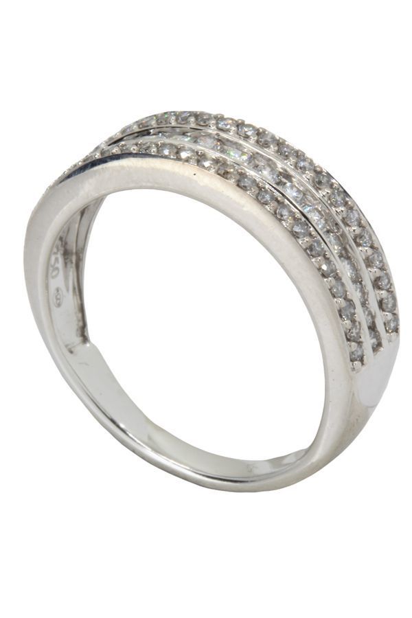 BAGUE MODERNE PAVAGE DIAMANTS - Castafiore