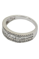 BAGUE MODERNE PAVAGE DIAMANTS - Castafiore