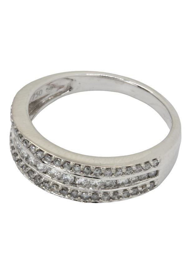 BAGUE MODERNE PAVAGE DIAMANTS - Castafiore