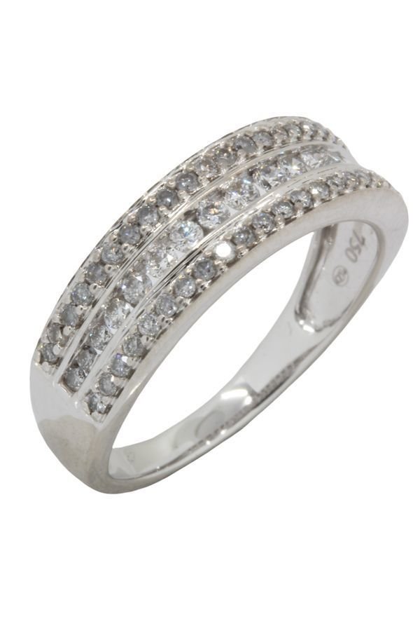 BAGUE MODERNE PAVAGE DIAMANTS - Castafiore