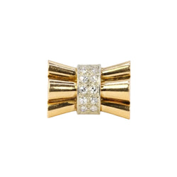 Bague nœud Art-Déco en or et diamants - Castafiore