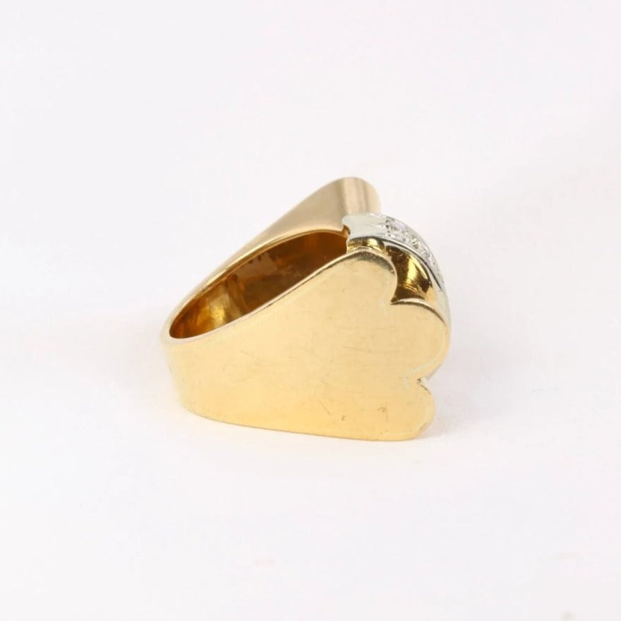 Bague nœud Art-Déco en or et diamants - Castafiore