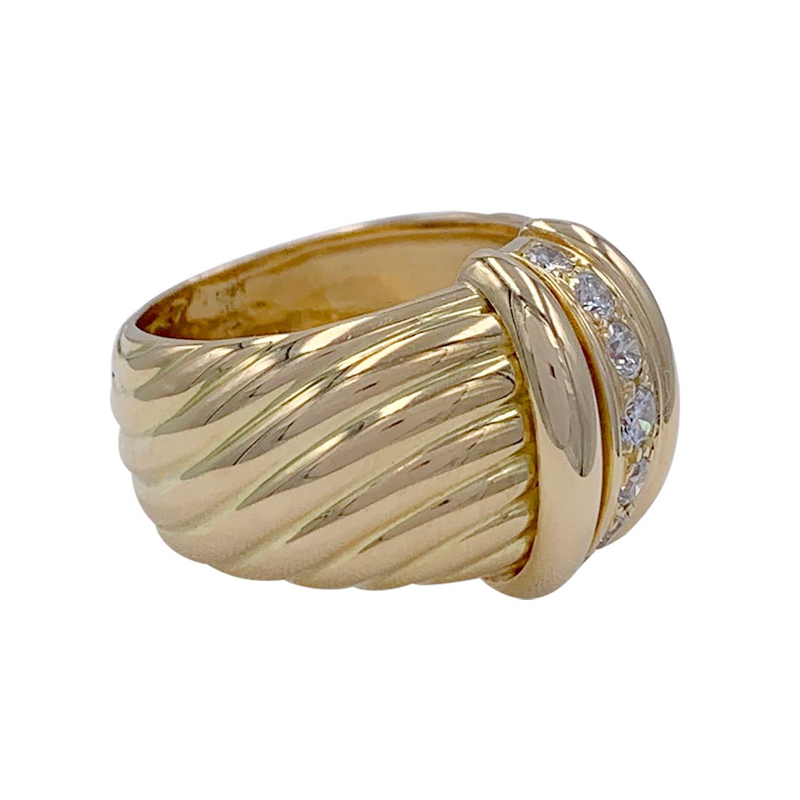 Bague O.J.Perrin, "Vénitien", or jaune, diamants - Castafiore