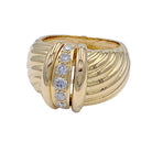 Bague O.J.Perrin, "Vénitien", or jaune, diamants - Castafiore