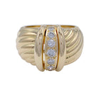 Bague O.J.Perrin, "Vénitien", or jaune, diamants - Castafiore