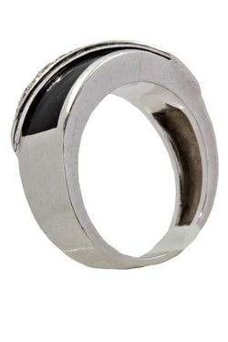 BAGUE ONYX ET DIAMANTS - Castafiore