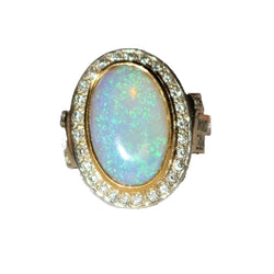 Bague Opale Art Déco 2 Ors - Castafiore