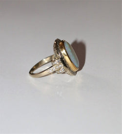 Bague Opale Art Déco 2 Ors - Castafiore