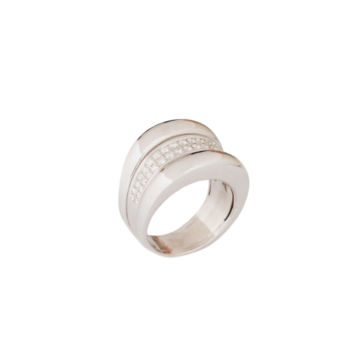 Bague or blanc et diamants - Castafiore