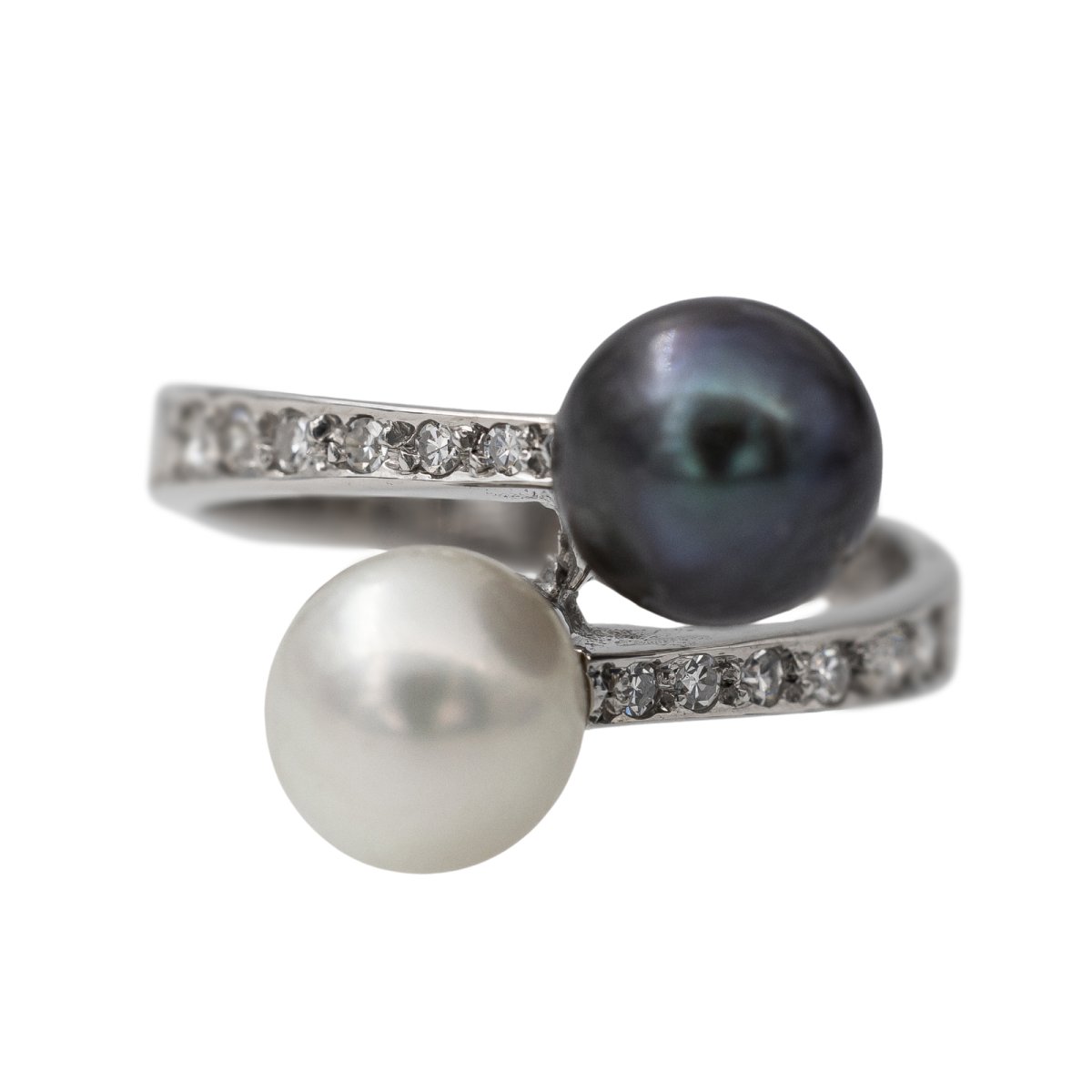 Bague or blanc et perles - Castafiore