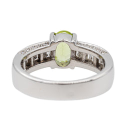 Bague Or blanc Péridot - Castafiore