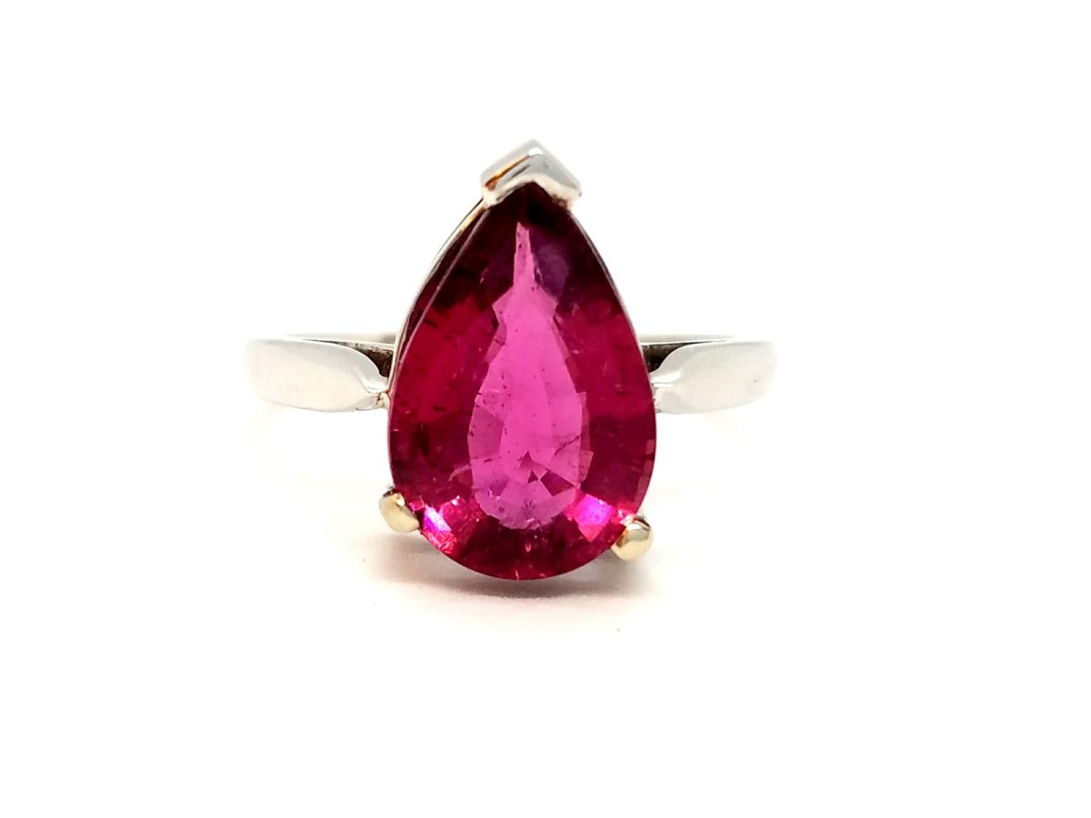 Bague Or blanc Rubélite - Castafiore