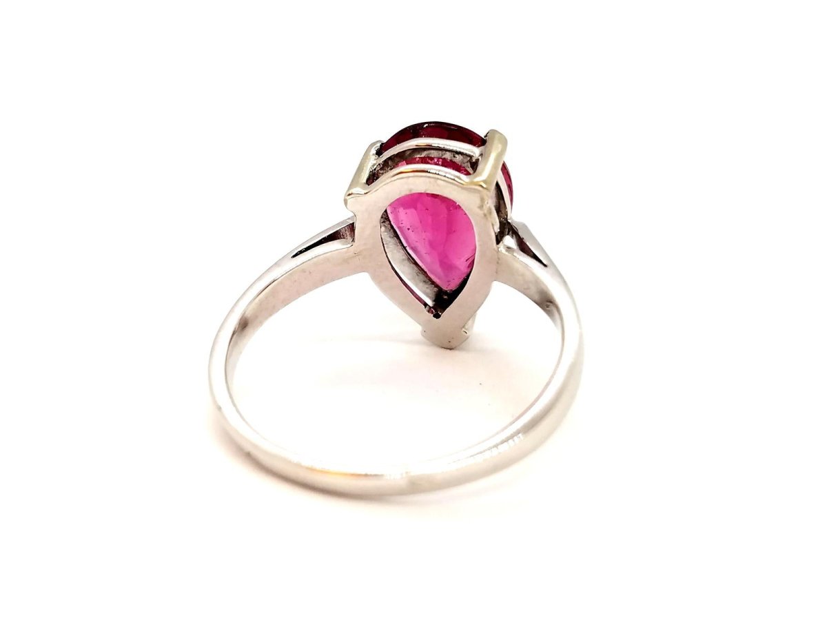 Bague Or blanc Rubélite - Castafiore