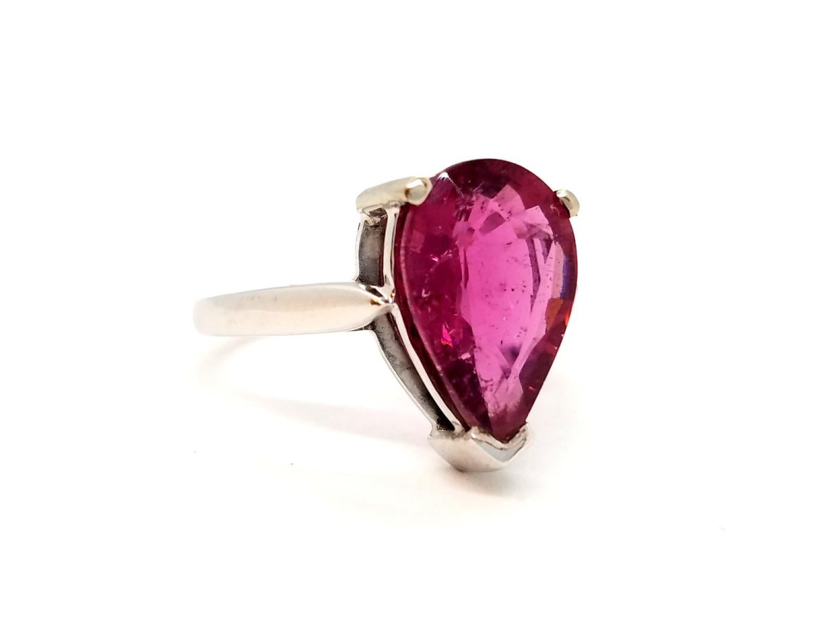 Bague Or blanc Rubélite - Castafiore